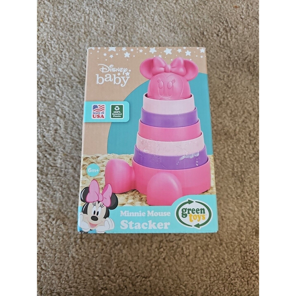 Baby Minnie Mouse Stacker Toy 6m+ Made in USA BPA Free by Green Toys Disney - Picture 1 of 5